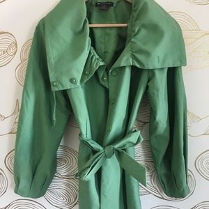 Womens INC Green Lightweight Belted Jacket